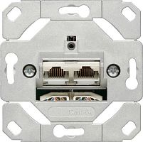 Розетка компьютерная без накладки без рамки Gira System55 2-м. RJ45 6e картинка